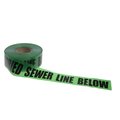 Black Swan Non-Detectable Marking Tape, Green, Sewer Line 3" X 1000Ft 15420
